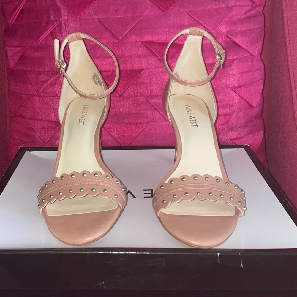 Nine West Scalloped Studded Heel